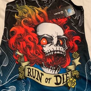 InkNBurn Womens Run or Die Singlet SZ XS